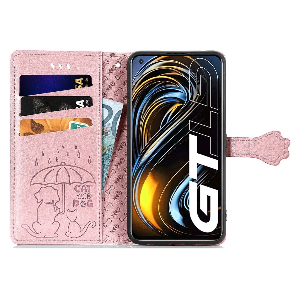 Flip Cover Realme GT 5G Prægede Dyr