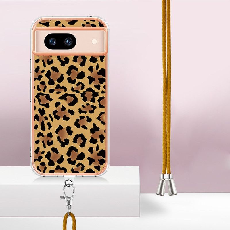 Cover Google Pixel 8a Leopardprint Snøre