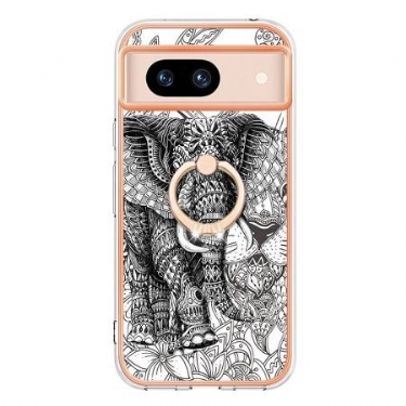 Cover Google Pixel 8a Telefon Etui Elephant Totem Ring-støtte