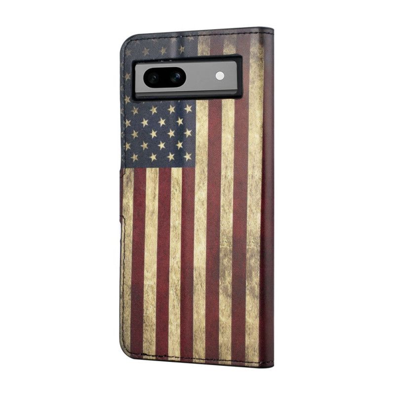 Flip Cover Til Google Pixel 8a Amerikansk Flag