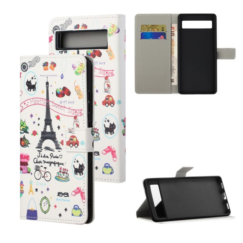 Flip Cover Til Google Pixel 8a Jeg Elsker Paris