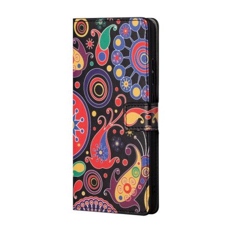 Læder Cover Google Pixel 8a Telefon Etui Galaxy Mønster