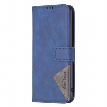 Læder Cover Google Pixel 8a Telefon Etui Geometri Binfen Farve