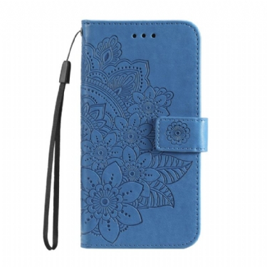 Læder Cover Google Pixel 8a Telefon Etui Trykt Mandala Med Rem