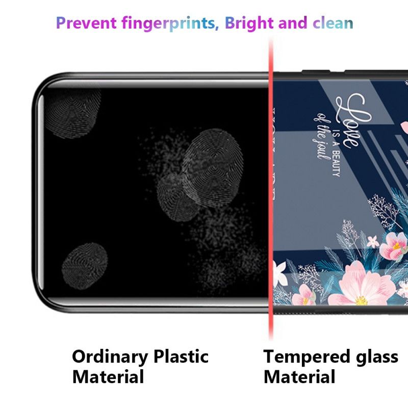 Cover Huawei Pura 70 Pro Guldhjerte Hærdet Glas På Sort Baggrund