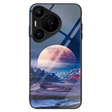 Cover Huawei Pura 70 Pro Hvidt Planet Hærdet Glas