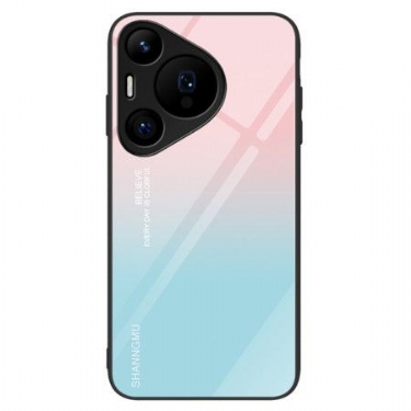 Cover Huawei Pura 70 Pro Pink Og Blå Gradient Hærdet Glas