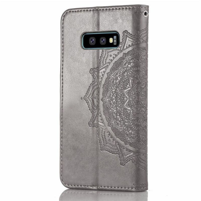 Flip Cover Samsung Galaxy S10e Anti-fald Præget Imiteret Læder Mandala