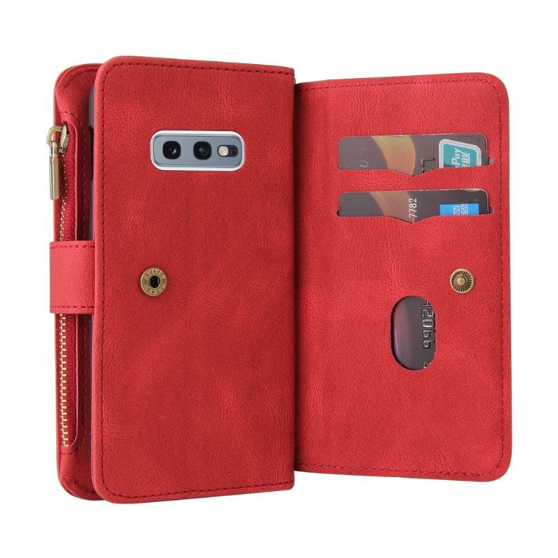 Flip Cover Samsung Galaxy S10e Hemming Punge Etui Med Snor