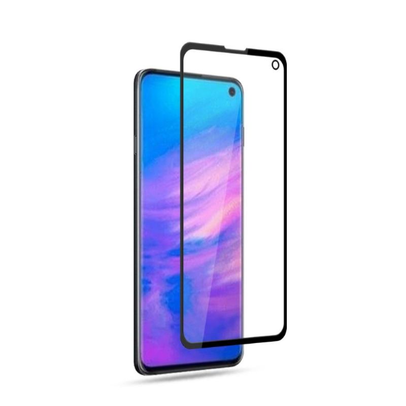 Samsung Galaxy S10E - Fuld Størrelse Hærdet Glas Skærmbeskytter - Sort