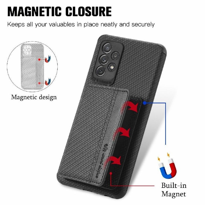 Cover Samsung Galaxy A52 5G / A52 4G / A52s 5G Carbon Fiber Card Holder