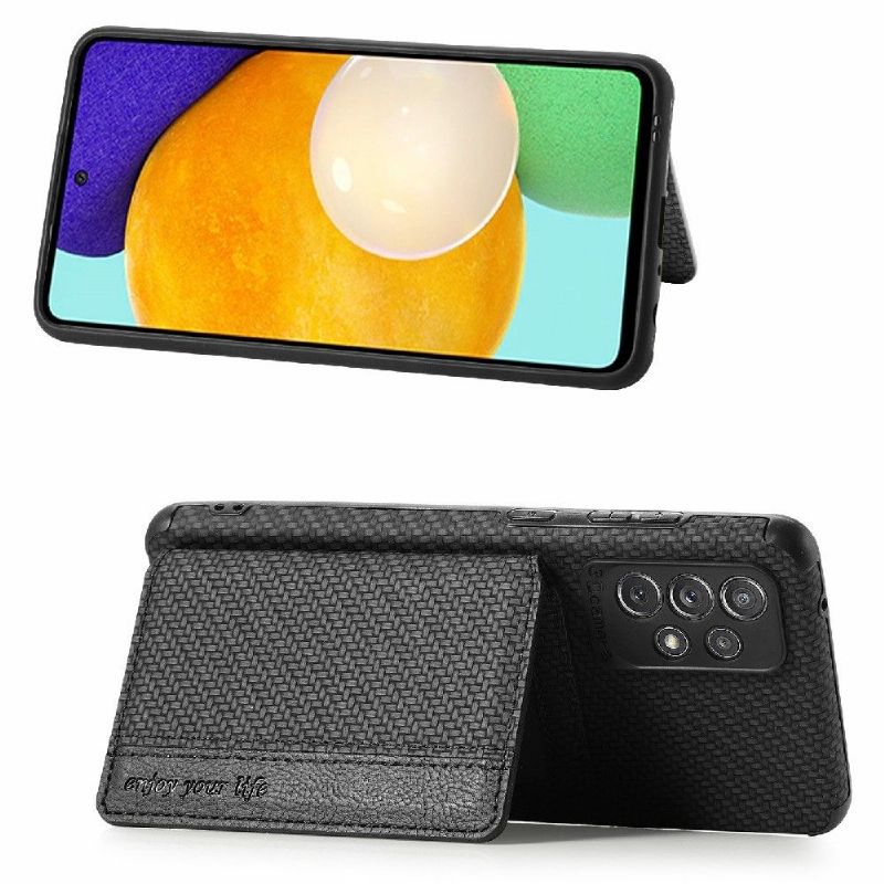 Cover Samsung Galaxy A52 5G / A52 4G / A52s 5G Carbon Fiber Card Holder