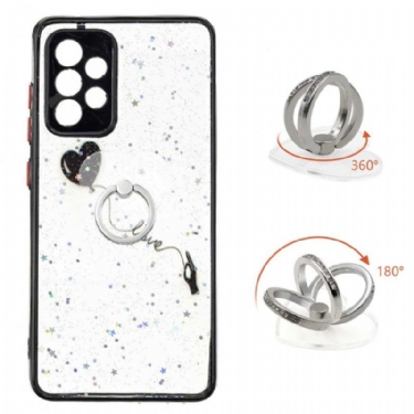 Cover Samsung Galaxy A52 5G / A52 4G / A52s 5G Hemming Flyvende Hjerteballon Med Ring