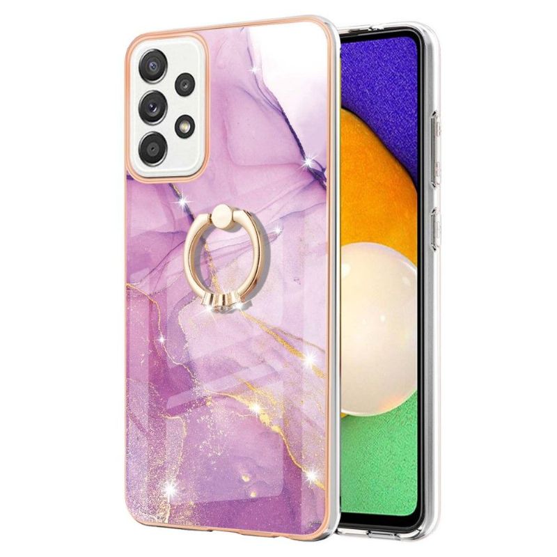 Cover Samsung Galaxy A52 5G / A52 4G / A52s 5G Hemming Marmor Med Støttefunktionsring