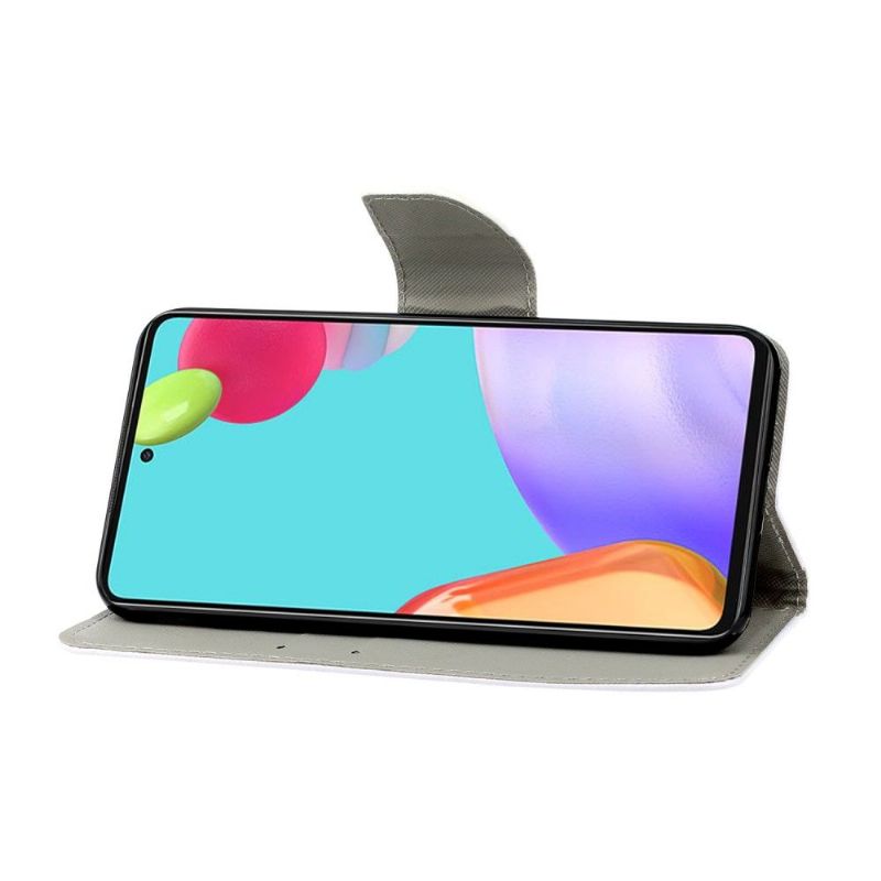 Flip Cover Samsung Galaxy A52 5G / A52 4G / A52s 5G Anti-fald Blå Sommerfugl