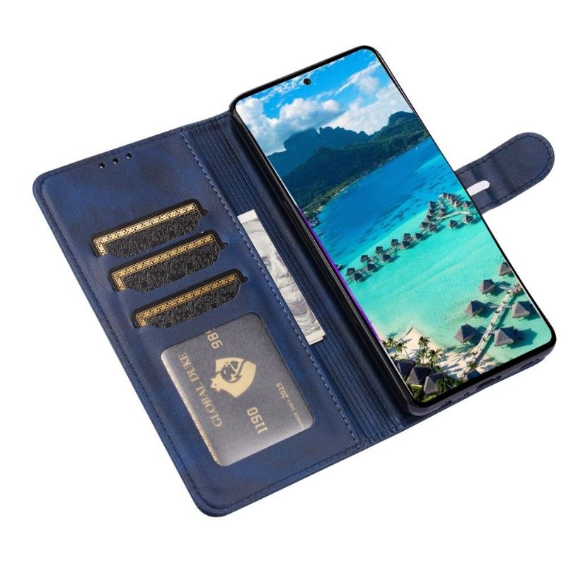 Flip Cover Samsung Galaxy A52 5G / A52 4G / A52s 5G Anti-fald Kattekilling Med Mat Lædereffekt