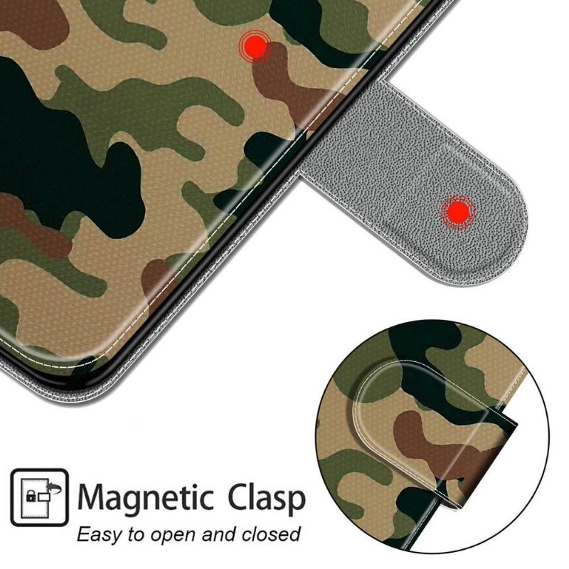 Flip Cover Samsung Galaxy A52 5G / A52 4G / A52s 5G Hemming Camouflage