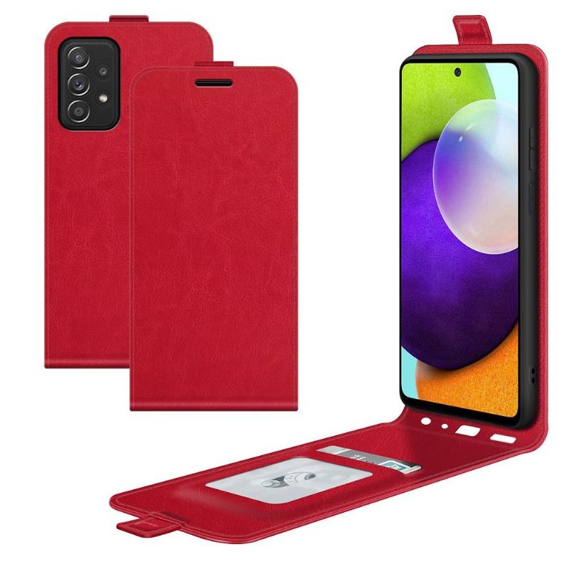 Flip Cover Samsung Galaxy A52 5G / A52 4G / A52s 5G Hemming Læder Cover Lodret Kunstlæder