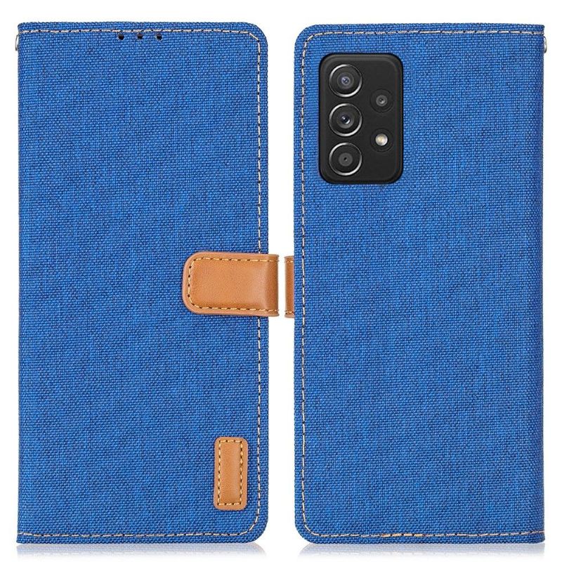 Flip Cover Samsung Galaxy A52 5G / A52 4G / A52s 5G Lærredseffekt Oxford