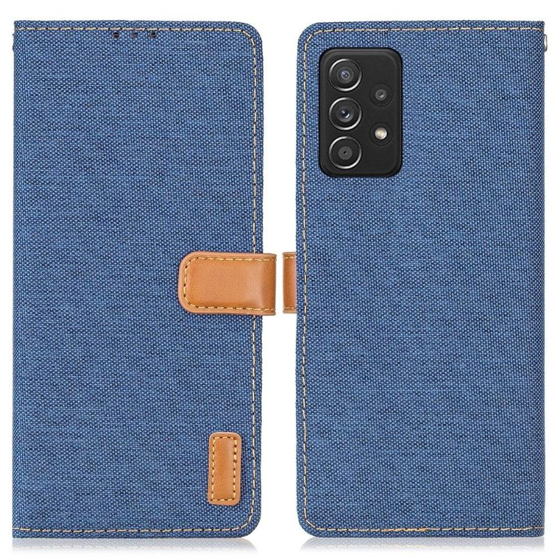 Flip Cover Samsung Galaxy A52 5G / A52 4G / A52s 5G Lærredseffekt Oxford