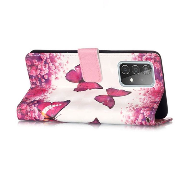 Flip Cover Samsung Galaxy A52 5G / A52 4G / A52s 5G Romantiske Sommerfugle