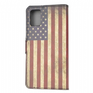Flip Cover Samsung Galaxy A52 5G / A52 4G / A52s 5G Vintage Amerikansk Flag