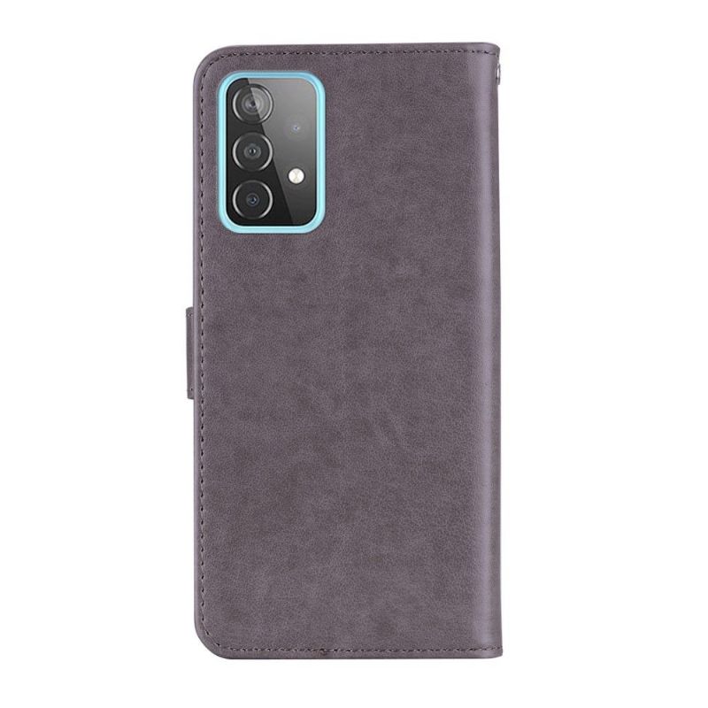 Læder Cover Samsung Galaxy A52 5G / A52 4G / A52s 5G Præget Ugle