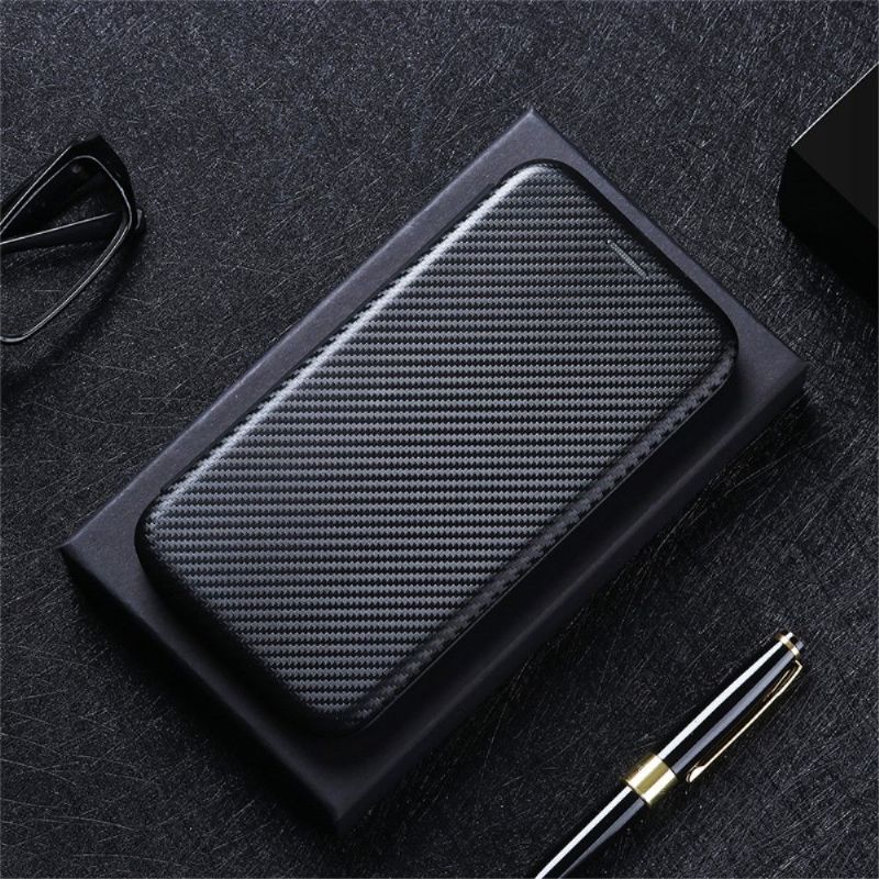 Flip Cover Poco M3 Pro 5G Carbon Fiber Læder