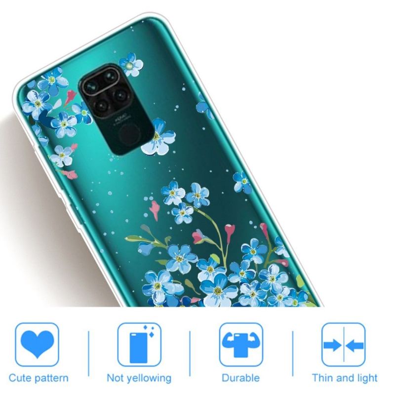 Cover Xiaomi Redmi Note 9 Blå Blomster