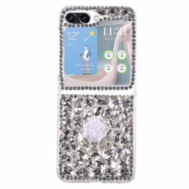 Cover Samsung Galaxy Z Flip 5 Hvid Rose Charms