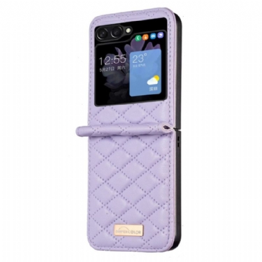 Cover Samsung Galaxy Z Flip 5 Quiltet Stil Binfen Farve