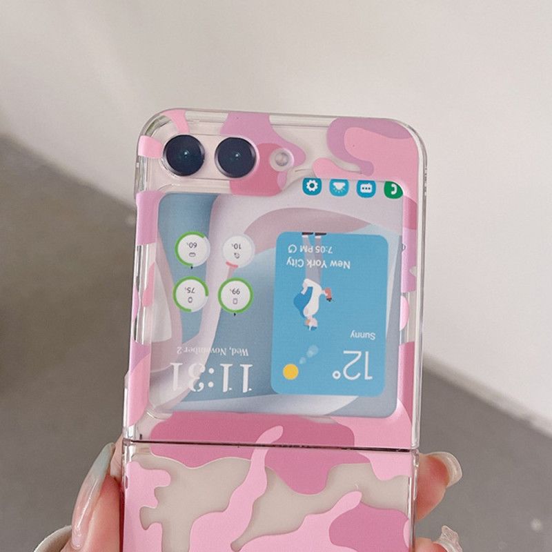 Cover Samsung Galaxy Z Flip 5 Sømløst Camouflagemønster