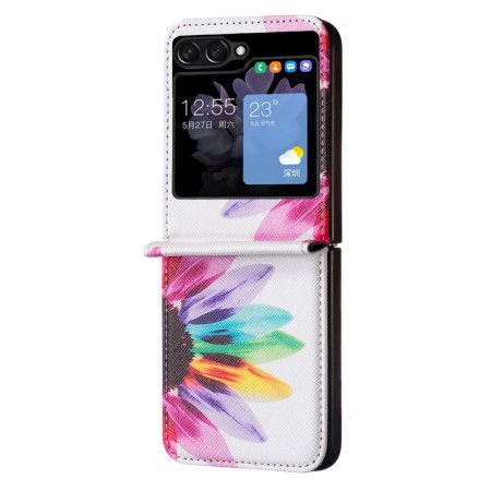 Cover Samsung Galaxy Z Flip 5 Telefon Etui Akvarelblomst