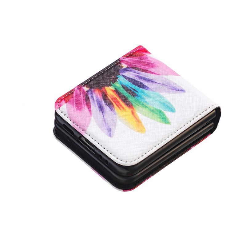 Cover Samsung Galaxy Z Flip 5 Telefon Etui Akvarelblomst