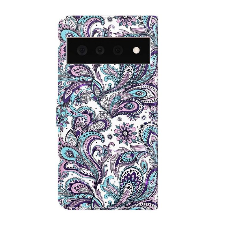 Flip Cover Google Pixel 6 Pro Paisley Blomst