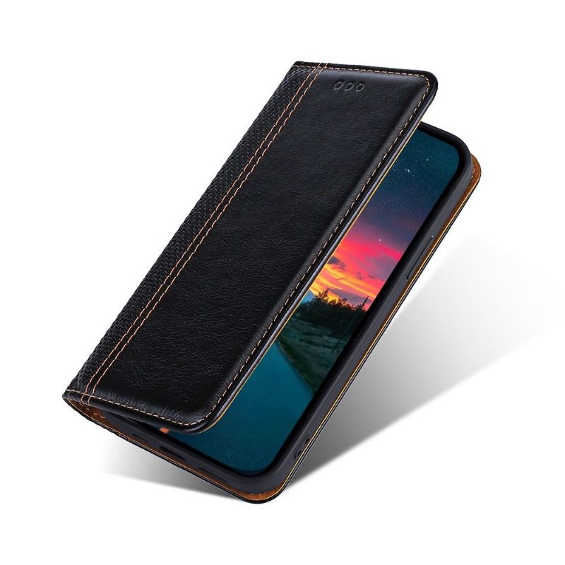 Læder Cover Google Pixel 6 Pro Flip Cover Flip Folio-sømme