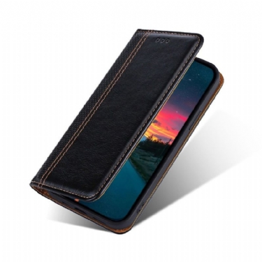 Læder Cover Google Pixel 6 Pro Flip Cover Flip Folio-sømme