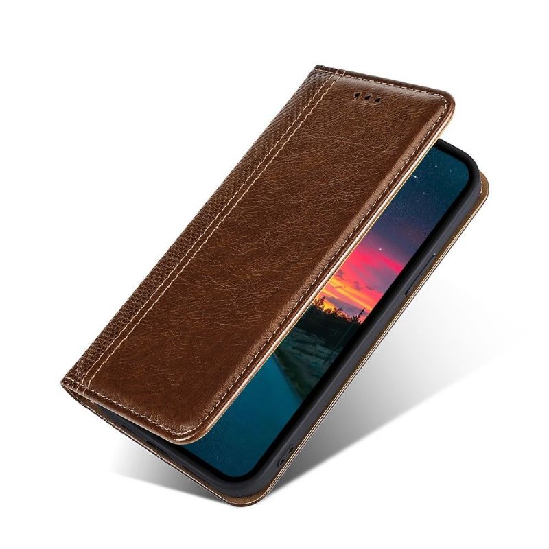 Læder Cover Google Pixel 6 Pro Flip Cover Flip Folio-sømme