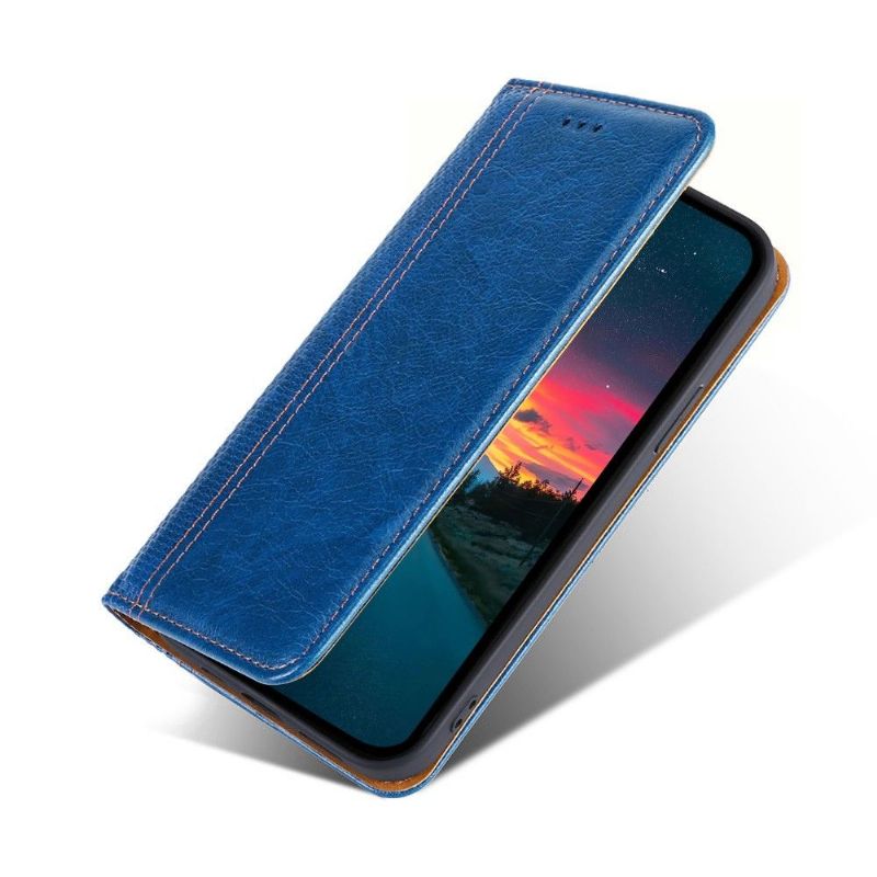 Læder Cover Google Pixel 6 Pro Flip Cover Flip Folio-sømme