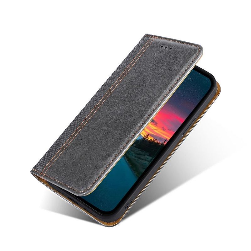 Læder Cover Google Pixel 6 Pro Flip Cover Flip Folio-sømme