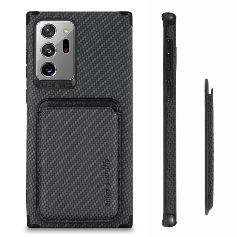 Cover Samsung Galaxy Note 20 Ultra Carbon Fiber Magnetic Card Holder