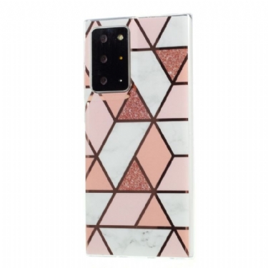 Cover Samsung Galaxy Note 20 Ultra Geometrisk - Pink