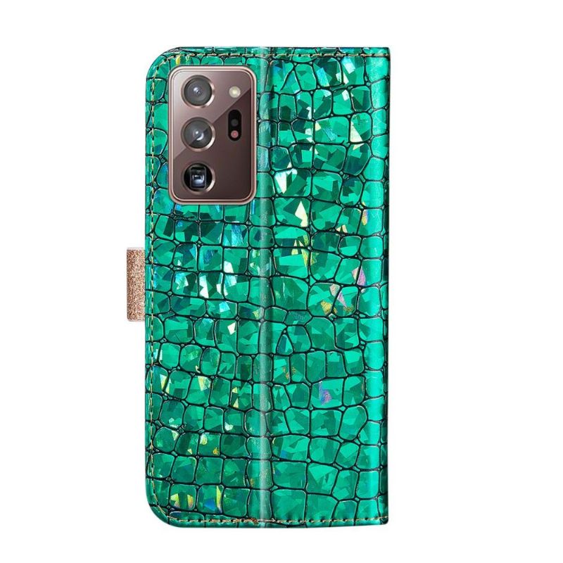 Etui Samsung Galaxy Note 20 Ultra Croc Effect Glamour Pailletter