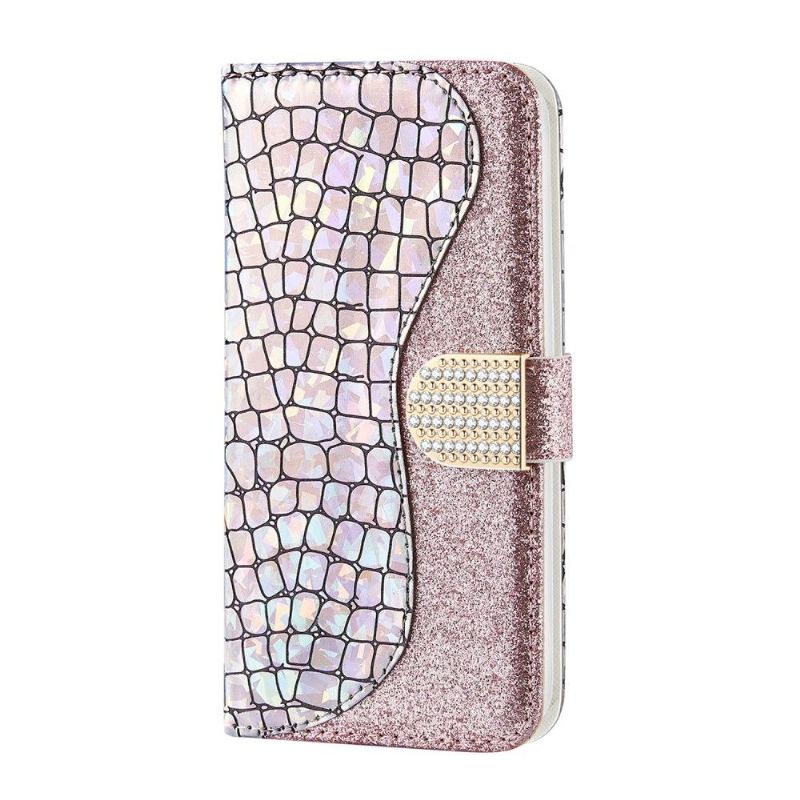 Etui Samsung Galaxy Note 20 Ultra Croc Effect Glamour Pailletter