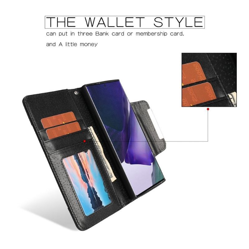 Flip Cover Samsung Galaxy Note 20 Ultra Hemming Klassisk Kunstlæder