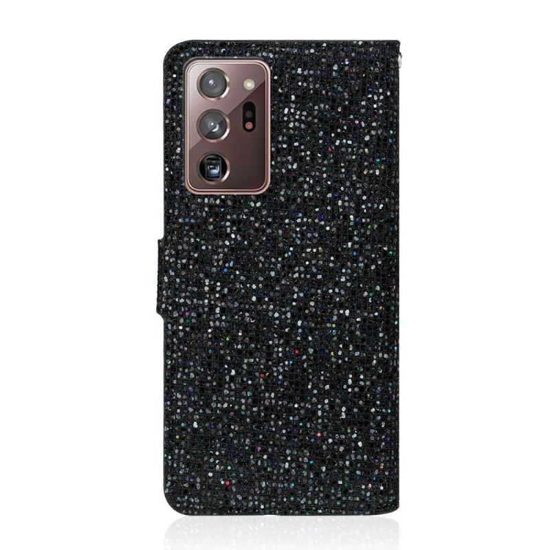 Læder Cover Samsung Galaxy Note 20 Ultra Glitterkortholder