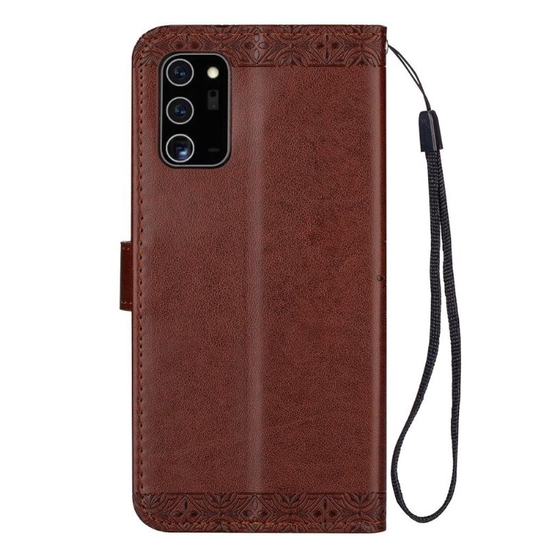 Læder Cover Samsung Galaxy Note 20 Ultra Original Med Snor Lædereffekt Mandala