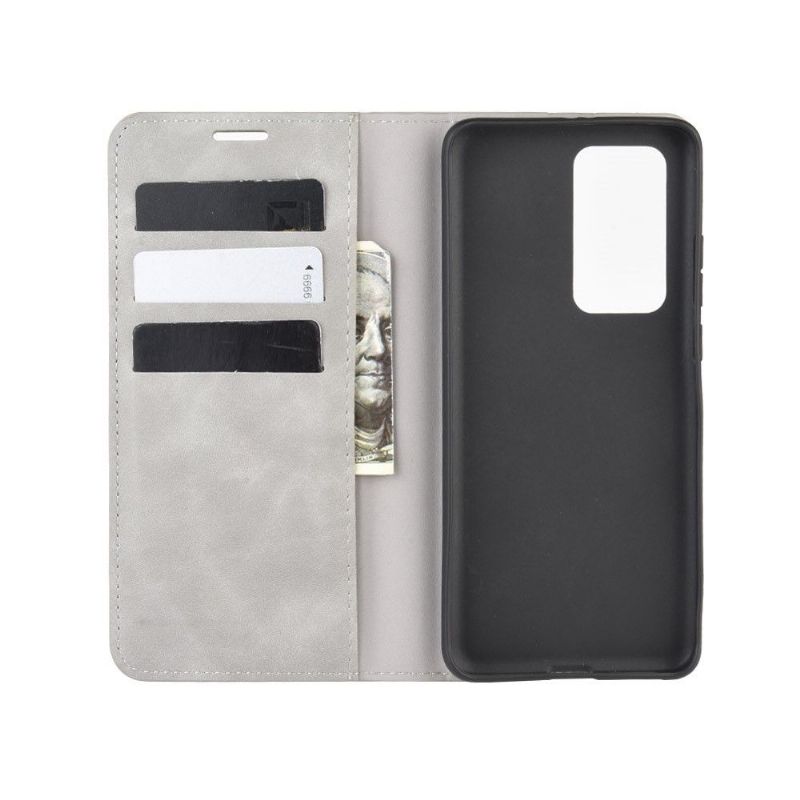 Case Huawei P40 Original Flip Cover Klassisk Imiteret Læder