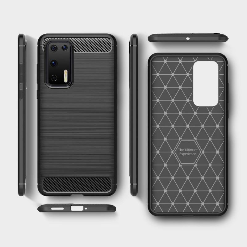 Cover Huawei P40 Janice In Carbon Brushed Gel