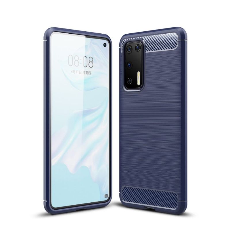 Cover Huawei P40 Janice In Carbon Brushed Gel